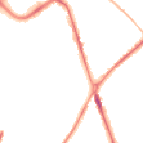 Night-time road noise heatmap for ST1 3AJ