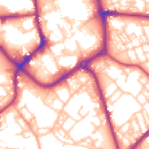 Daytime road noise heatmap for ST1 3DA