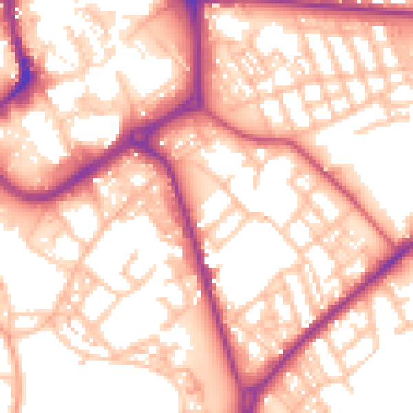 Daytime road noise heatmap for ST1 3FG