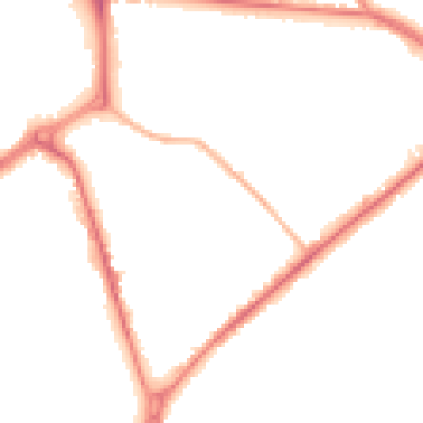 Night-time road noise heatmap for ST1 3GE