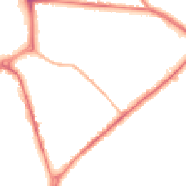 Night-time road noise heatmap for ST1 3GJ