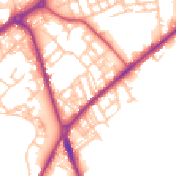 Daytime road noise heatmap for ST1 3HF