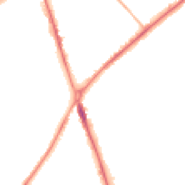 Night-time road noise heatmap for ST1 3HZ
