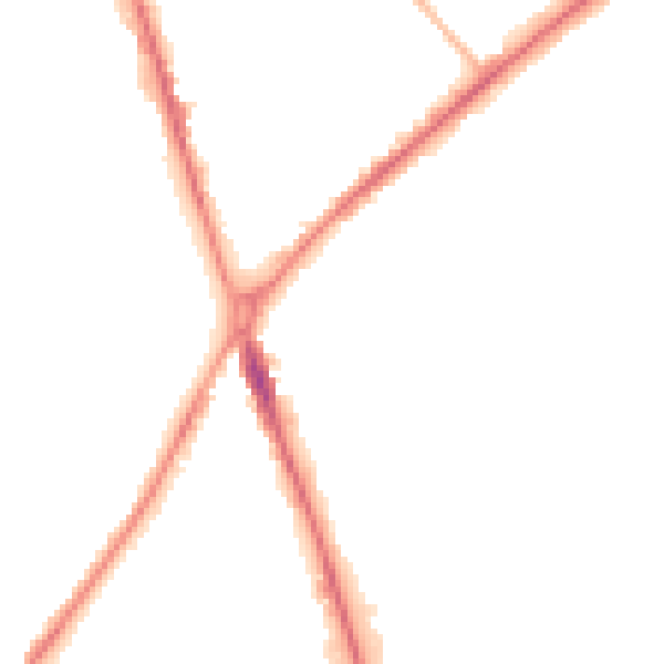 Night-time road noise heatmap for ST1 3JA