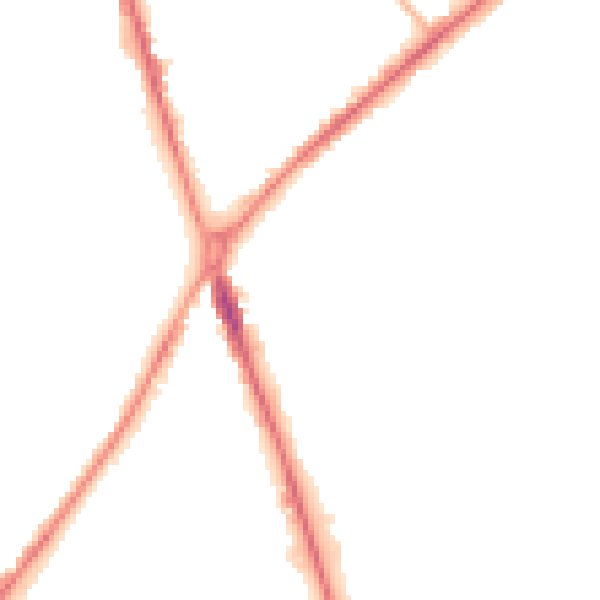 Night-time road noise heatmap for ST1 3JD