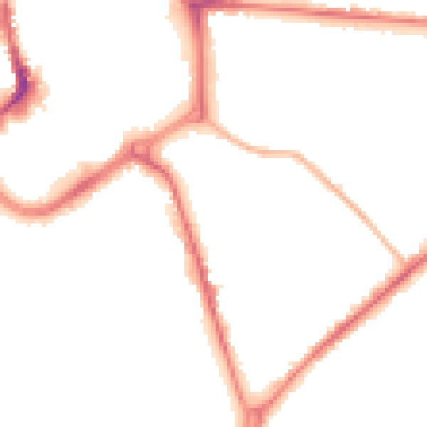 Night-time road noise heatmap for ST1 3LH