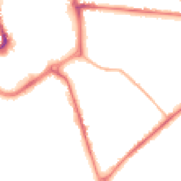 Night-time road noise heatmap for ST1 3LR