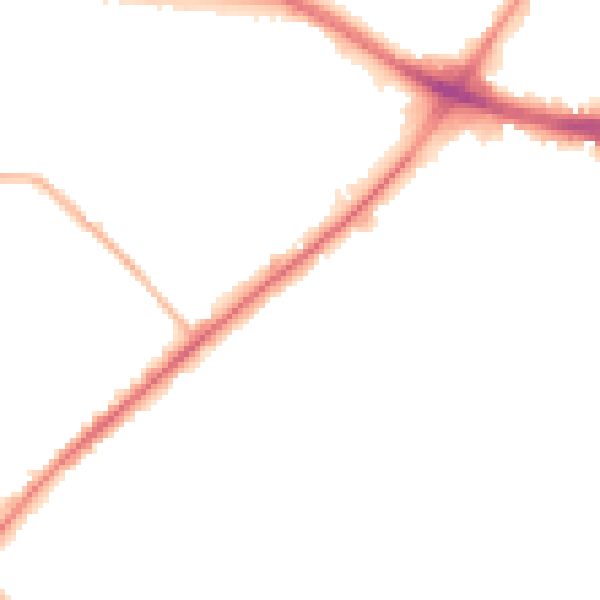 Night-time road noise heatmap for ST1 3NN