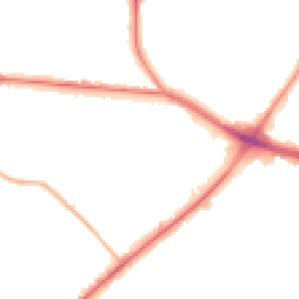 Night-time road noise heatmap for ST1 3NS