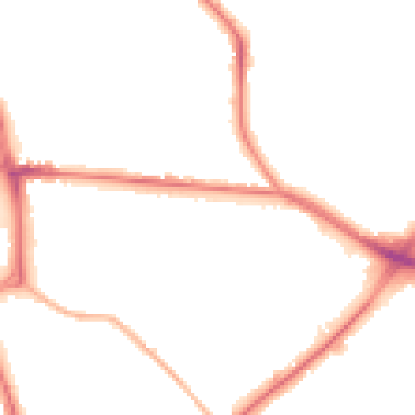 Night-time road noise heatmap for ST1 3NY