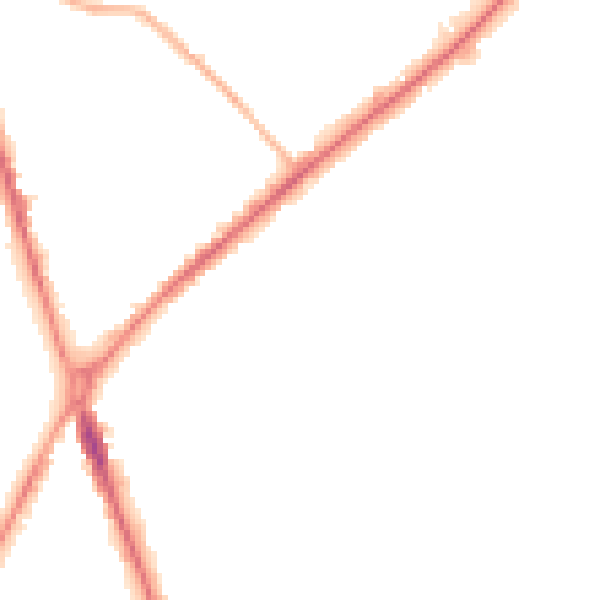 Night-time road noise heatmap for ST1 3PB