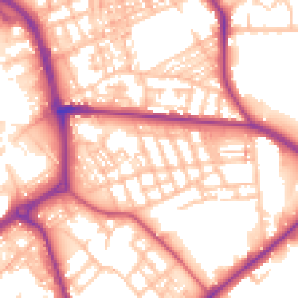 Daytime road noise heatmap for ST1 3QH