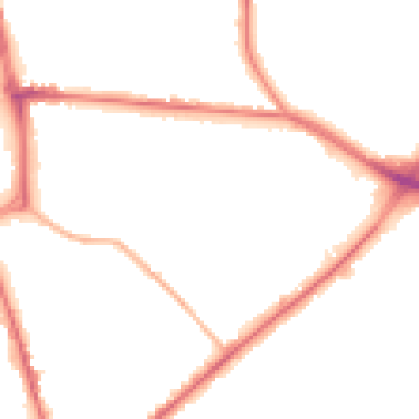 Night-time road noise heatmap for ST1 3QS