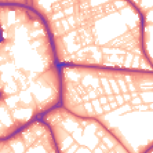 Daytime road noise heatmap for ST1 3RA