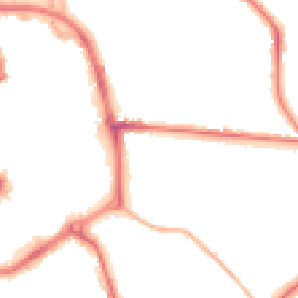 Night-time road noise heatmap for ST1 3RA