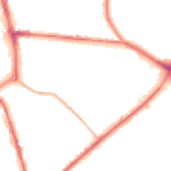 Night-time road noise heatmap for ST1 3RG