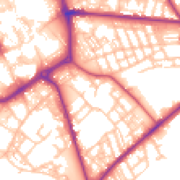 Daytime road noise heatmap for ST1 3SJ