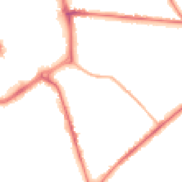 Night-time road noise heatmap for ST1 3SJ