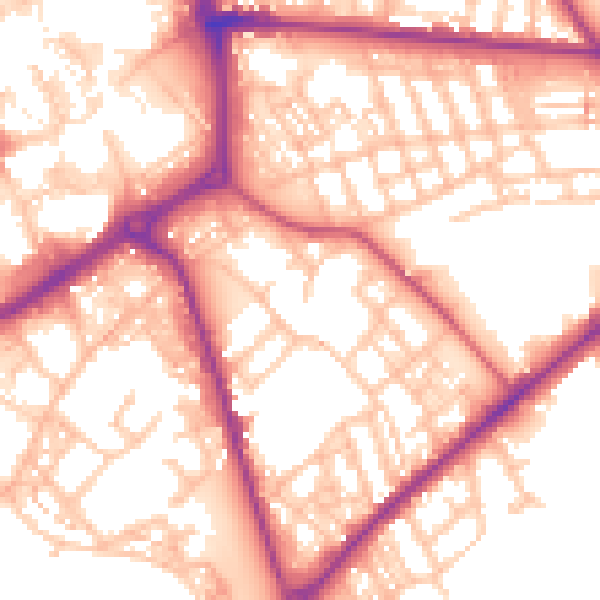 Daytime road noise heatmap for ST1 3TF