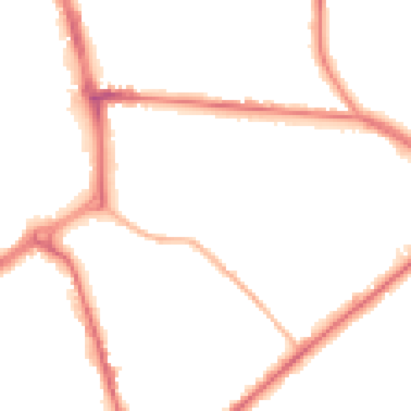 Night-time road noise heatmap for ST1 3TU
