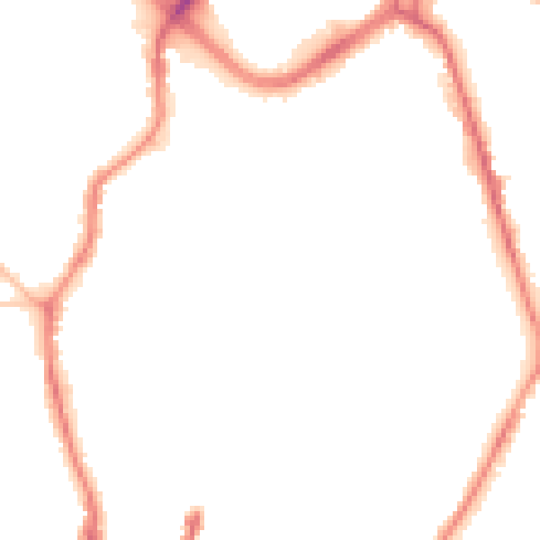 Night-time road noise heatmap for ST1 4DX