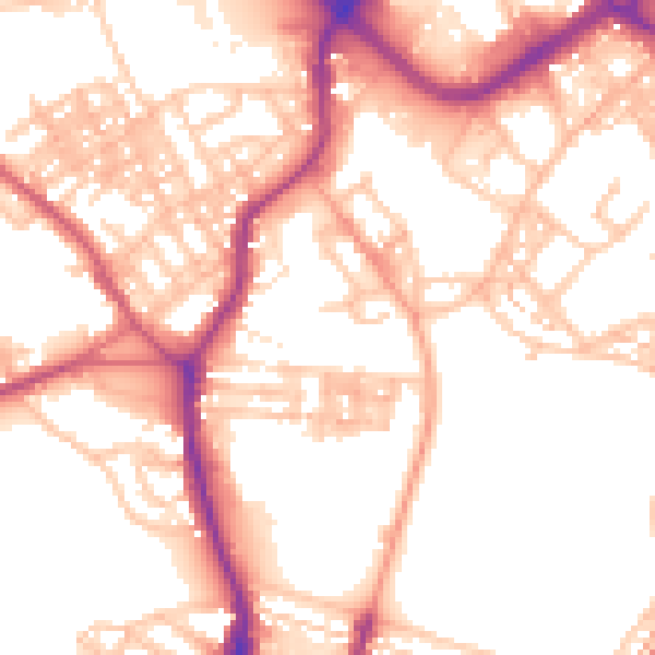 Daytime road noise heatmap for ST1 4NH