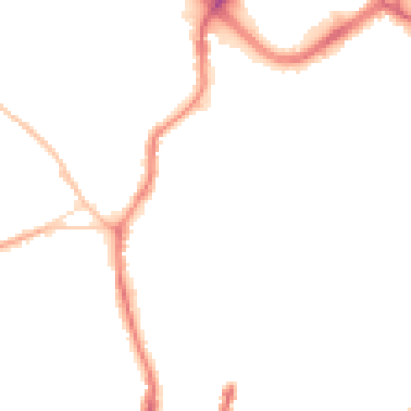 Night-time road noise heatmap for ST1 4NH