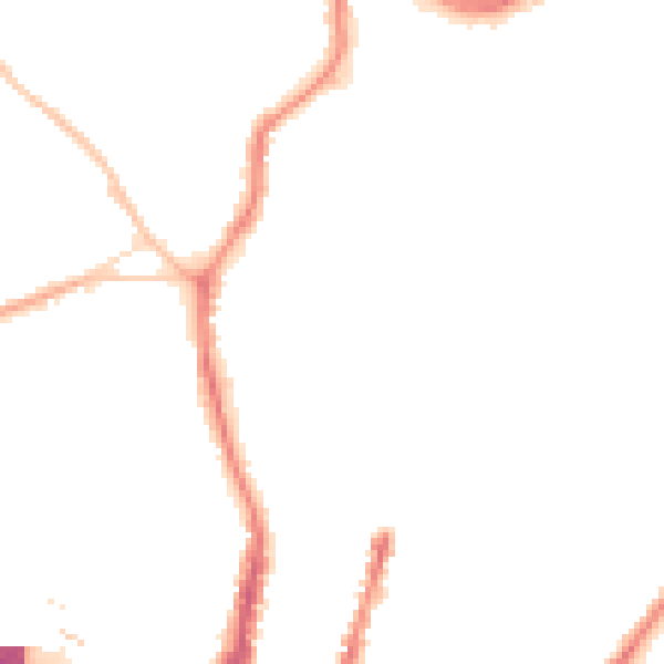 Night-time road noise heatmap for ST1 4NP
