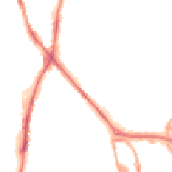Night-time road noise heatmap for ST1 5DU