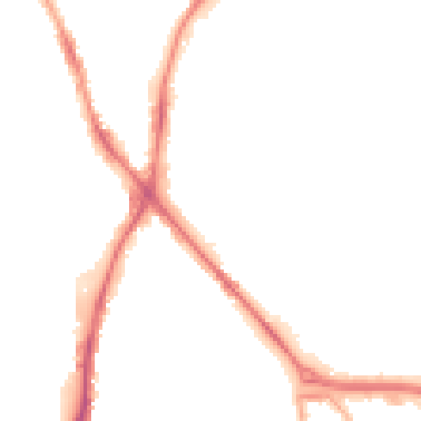 Night-time road noise heatmap for ST1 5ED