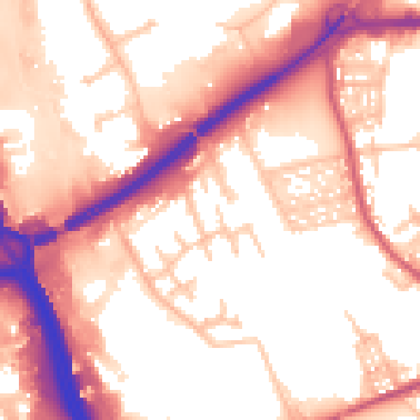 Daytime road noise heatmap for ST1 5GD