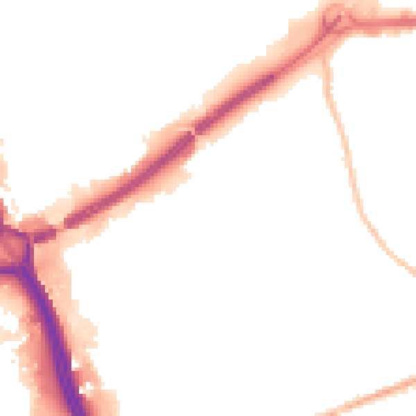 Night-time road noise heatmap for ST1 5GD