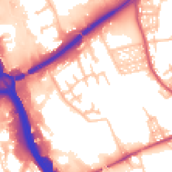Daytime road noise heatmap for ST1 5GG