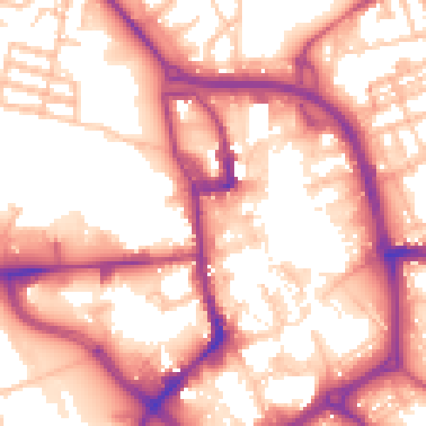 Daytime road noise heatmap for ST1 5HF