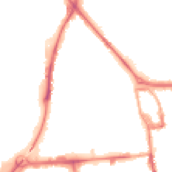 Night-time road noise heatmap for ST1 5JB