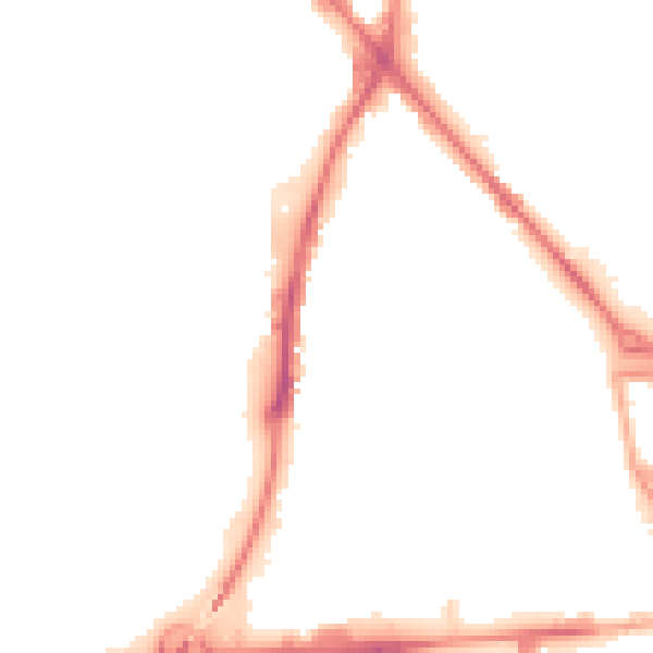 Night-time road noise heatmap for ST1 5JN