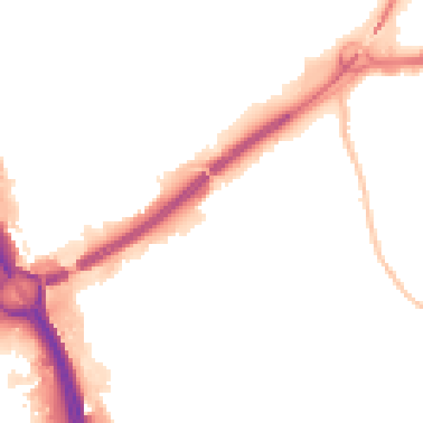 Night-time road noise heatmap for ST1 5PT