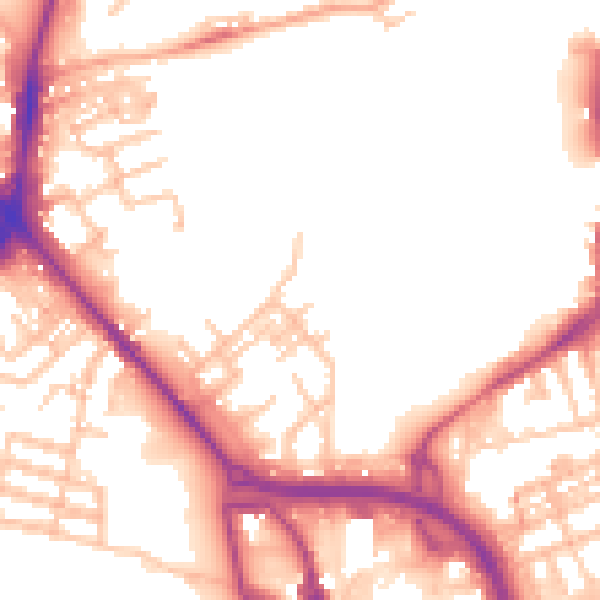 Daytime road noise heatmap for ST1 5QP