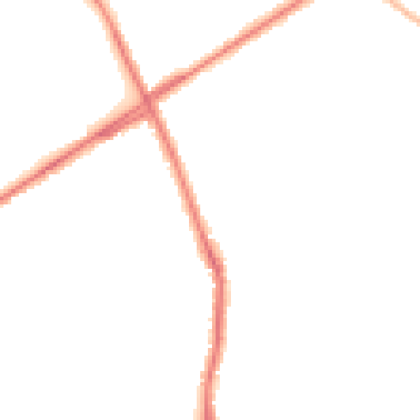 Night-time road noise heatmap for ST1 6DN