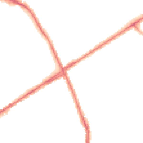 Night-time road noise heatmap for ST1 6DQ