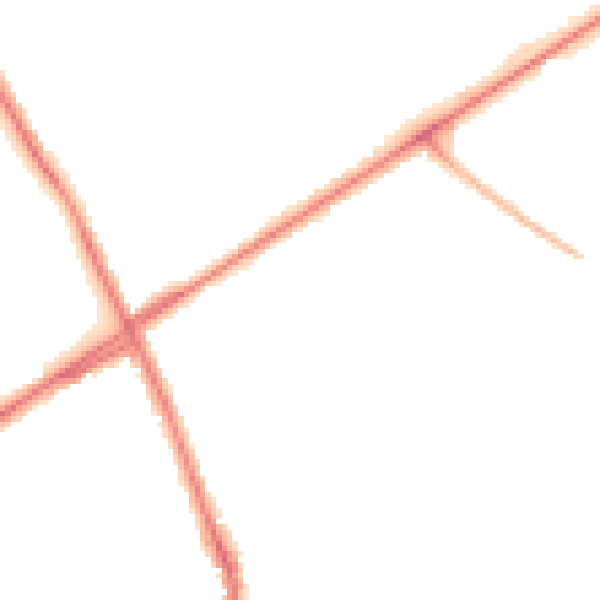 Night-time road noise heatmap for ST1 6EF