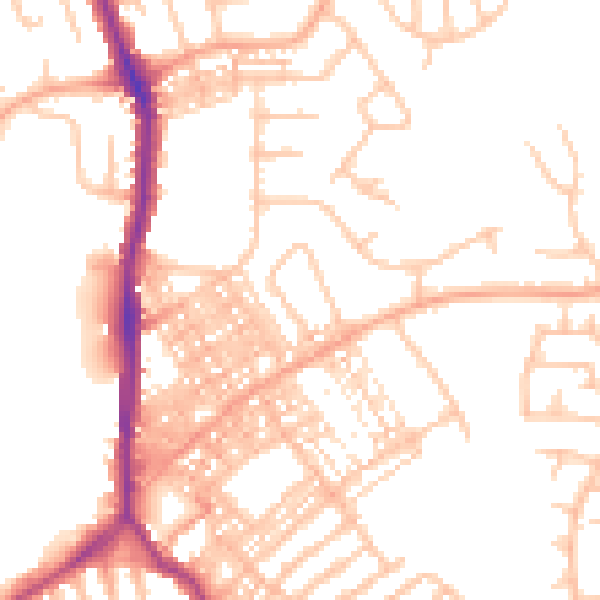 Daytime road noise heatmap for ST1 6NF