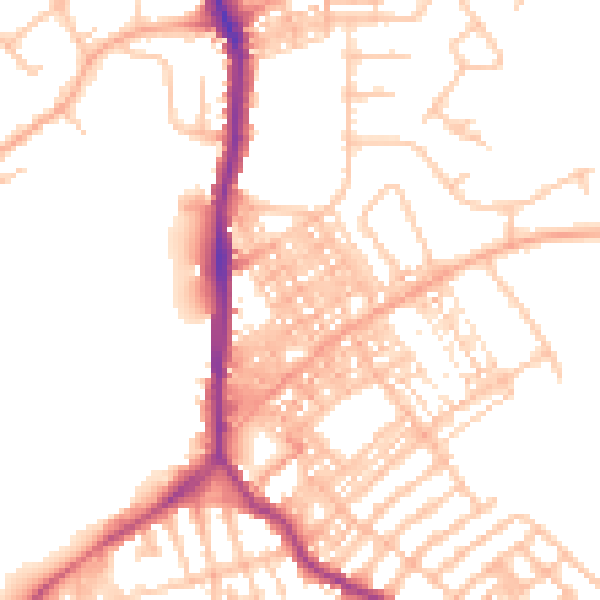 Daytime road noise heatmap for ST1 6NR