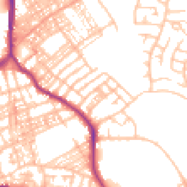 Daytime road noise heatmap for ST1 6PN