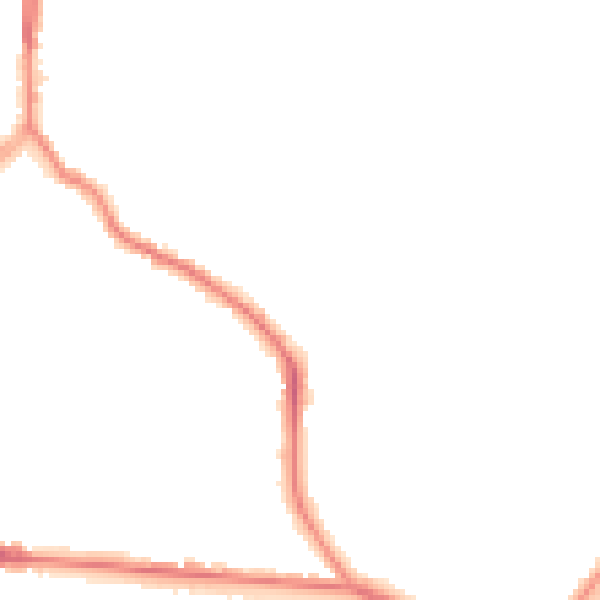 Night-time road noise heatmap for ST1 6PZ