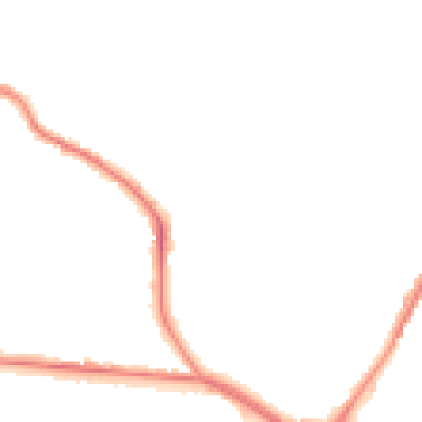 Night-time road noise heatmap for ST1 6QG