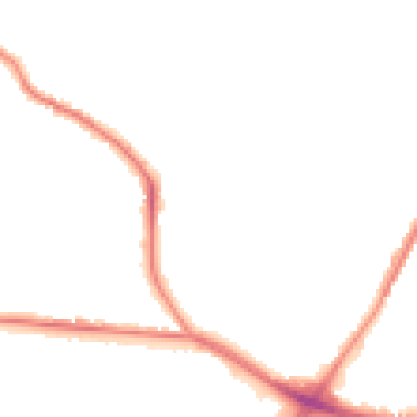 Night-time road noise heatmap for ST1 6QN