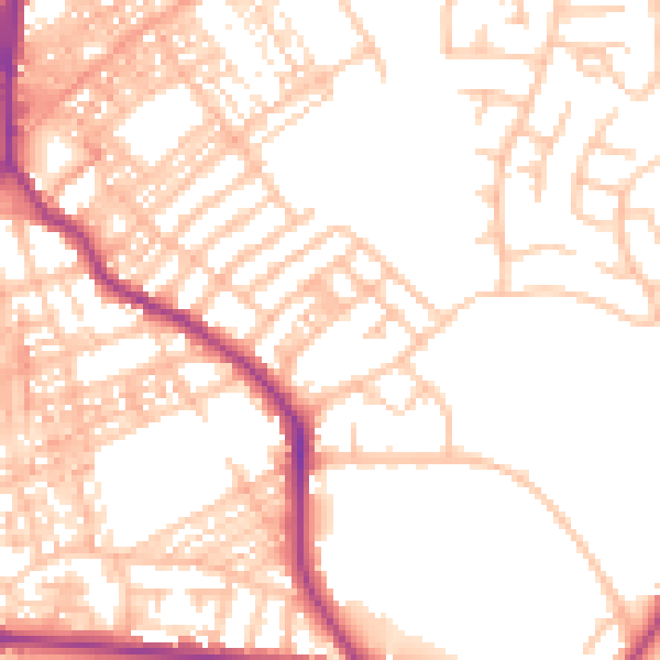 Daytime road noise heatmap for ST1 6RG