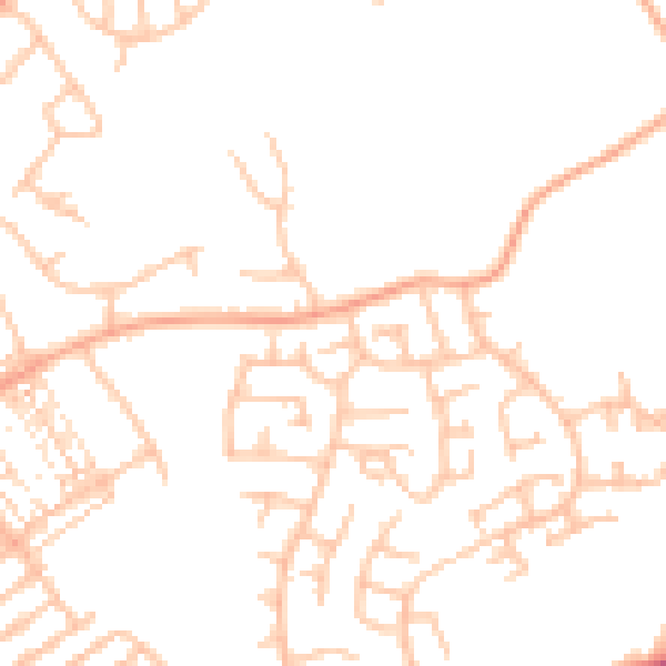 Daytime road noise heatmap for ST1 6RJ
