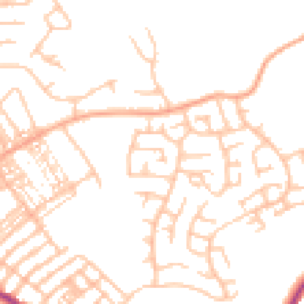 Daytime road noise heatmap for ST1 6RL